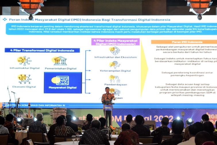 Menkominfo Umumkan Hasil Indeks Masyarakat Indonesia 2022
